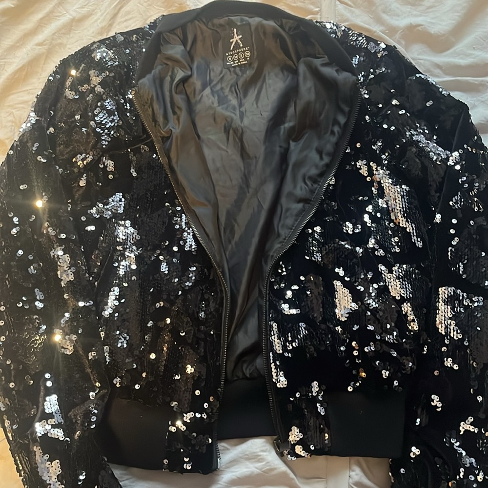 Sequin Zip Up Jacket - image 3